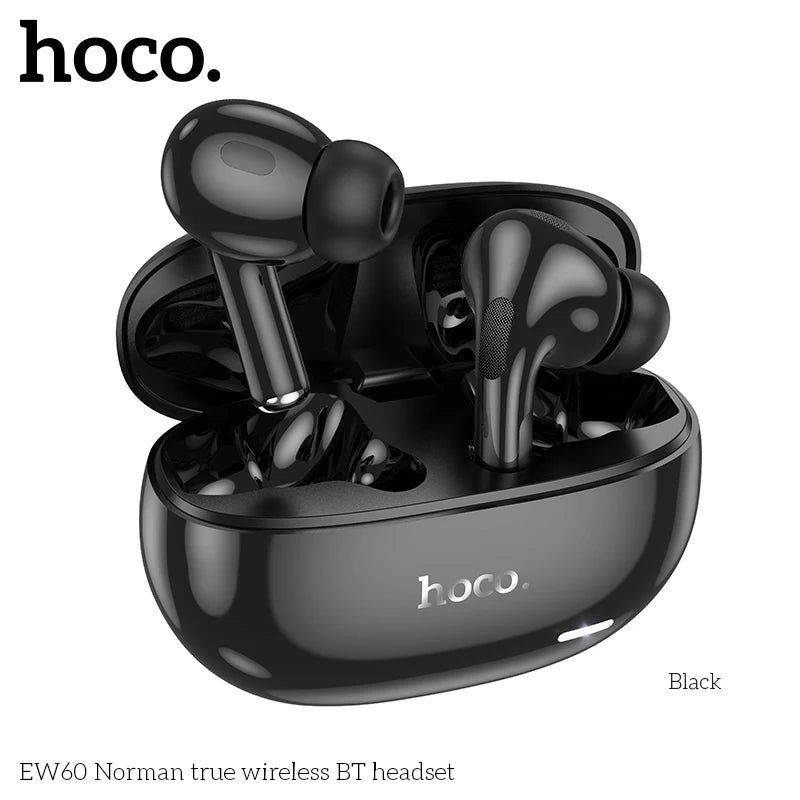 HOCO EW60 Bluetooth 5.0 Earbuds Wireless Hi-Res Audio Earphones Touch Control Waterproof Sports Headset with Mic for Running Fit