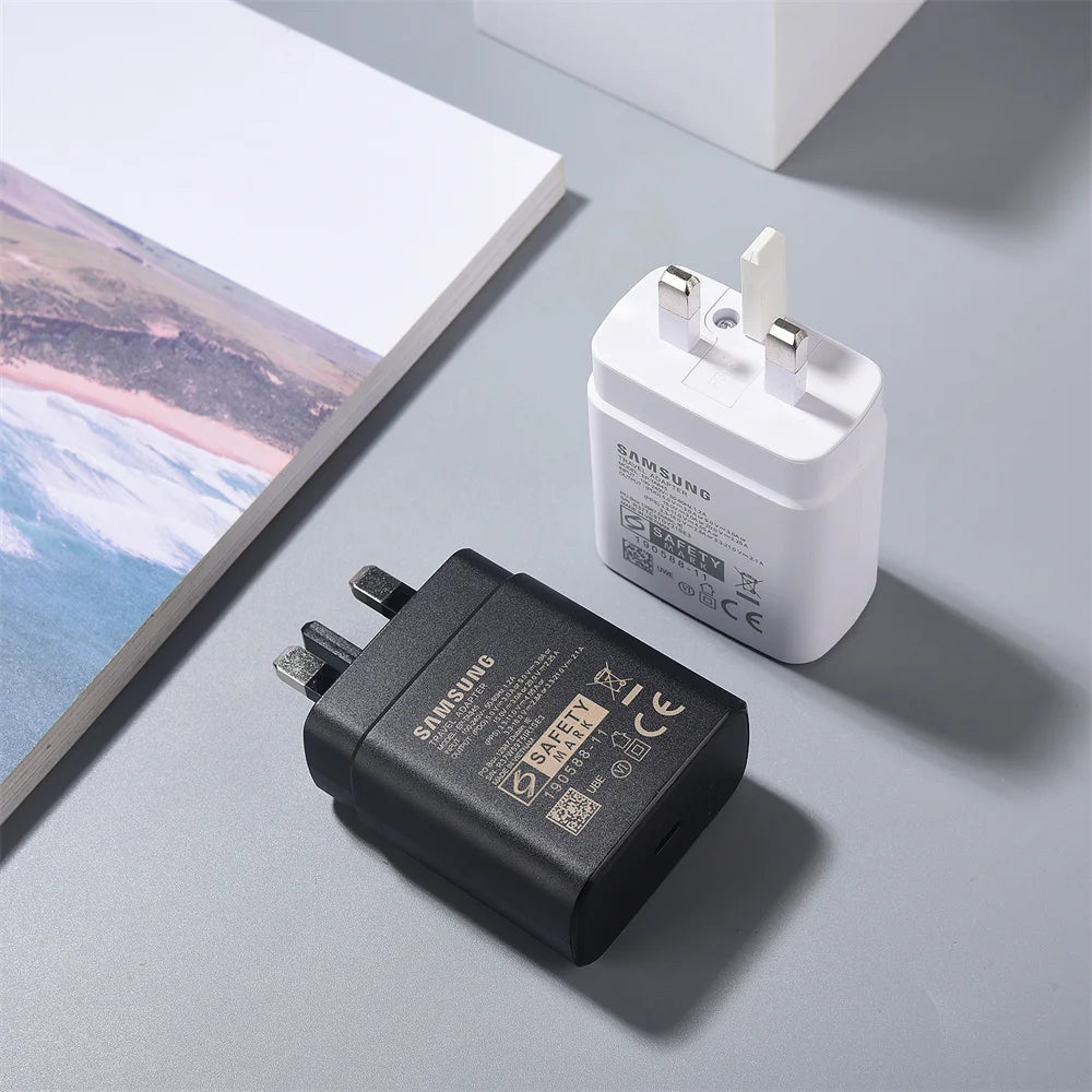 EP-TA845 Samsung 45W USB C Super Fast Charger UK Wall Adapter 5A Dual Type C Cable For Galaxy Z Fold 5 4 3 5G S24 S23 Plus Ultra